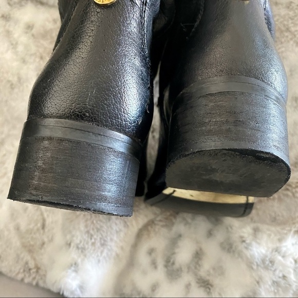 Ted Baker Black Leather Calf High Boots - Picture 6 of 13